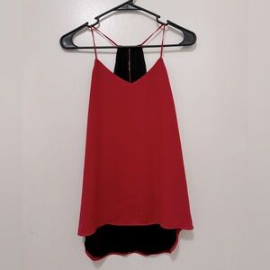 Women's - Express Red/Black Reversible Loose Fitted Dress Tank - Small